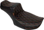 LE Pera Tailwhip Daddy Long Legs Seat For Harley Davidson FLHX 1750 ABS 2023 Double Diamond - Black/Orange