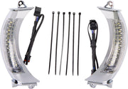 Ciro Fang Headlight Bezels For Harley Davidson FLTRK 1868 ABS 2020-2024 Chrome Clear