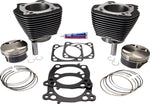 S&S Cycle Big Bore Cylinder Kit For Harley Davidson FLDE 1750 2018-2020 - Black Highlighted Fins