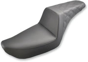 Saddlemen Step Up Smooth/Lattice Stitch Seat For Harley Davidson FXD 1450 2004-2005 - Black