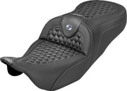 Saddlemen Extended Reach RoadSofa Seat For Harley Davidson FLH 1868 ABS 2021 - Black/Silver