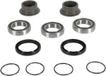 Pivot Works Watertight Wheel Collar & Bearing Kits For Kawasaki KX125 2003-2005 Rear - Black Silver
