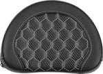 Saddlemen Half-Moon Contour Cruiser Motorcycle Seat Sissy Bar Pad - Honeycomb Black/White