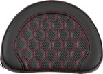 Saddlemen Contoured Cruiser Motorcycle Seat Sissy Bar Pad - Honeycomb Black/Red