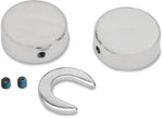 Drag Specialties Swingarm Pivot Bolt Covers For Harley Davidson FLST 1450 - Chrome