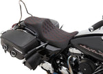 Drag Specialties Predator III 2 Up Seat For Harley Davidson FLHR 1584 2008-2011 Double Diamond - Black/Red