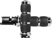 Avon Grips 3-Ring Velvet Air Grips For Harley Davidson FLDE 1750 2018-2020 Smooth - Black Chrome