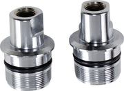Drag Specialties Fork Tube Plugs & Caps For Harley Davidson FLH 1200 1977-1980 - Chrome