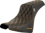 Saddlemen Pro Series SDC Performance Black Gripper Lumbar Grip Seat For Harley Davidson FXBB 1750 2018-2020 - Black/Gold