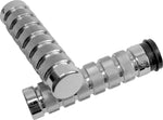 Accutronix Knurled Notched Custom Grips For Harley Davidson FLDE 1750 2018-2020 Diamond Knurled Throttle-By-Wire - Chrome