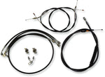 LA Choppers Standard Black Vinyl Handlebar Cable/Brake Hose Kit For Harley Davidson FXSB 1690 ABS 2013-2015 30.5 cm - 35.5 cm (12" - 14") - Black