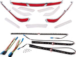 Show Chrome LED Trunk & Saddlebag Molding Insert Kit For Honda GL 1800 Gold Wing 2001-2010 Clear/Red