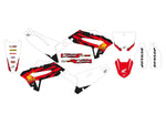 Blackbird Retro Graphics Kit For Honda CRF250F 2022-2025 - Black/Red/White