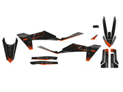 Blackbird Graphic Kit For KTM SX125 2023 - Black/Grey/Orange