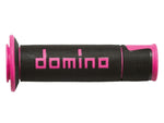 Domino A450 Road/Race Grips - Black/Fuchsia