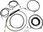 LA Choppers Complete Plug-and-Play Cable Kit For Harley Davidson FLH 1868 ABS 2021 38 cm - 43 cm (15" - 17") - Clear-Coated