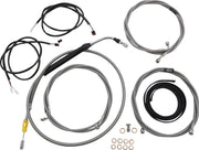 LA Choppers Complete Plug-and-Play Cable Kit For Harley Davidson FLH 1868 ABS 2021 38 cm - 43 cm (15" - 17") - Clear-Coated
