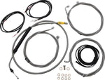 LA Choppers Complete Plug-and-Play Cable Kit For Harley Davidson FLH 1868 ABS 2021 45.5 cm - 51 cm (18" - 20") - Clear-Coated