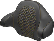 Saddlemen Dragon Scale Tour Pak Backrest Pad For Harley Davidson FLH 1868 ABS 2021 - Black/Gold