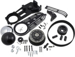 Belt Drives LTD 2" Belt Drive Kit with Changeable Domes For Harley Davidson FLST 1340 1990 - Black