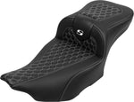 Saddlemen Roadsofa Extended Reach Honeycomb Seat For Harley Davidson FLHX 1923 2024-2026 - Black/White