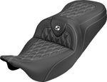Saddlemen Roadsofa Carbon Fibre Seat For Harley Davidson FLH 1868 ABS 2021 - Black/White