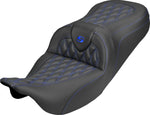 Saddlemen Roadsofa Carbon Fibre Seat For Harley Davidson FLH 1868 ABS 2021 Carbon Fiber - Black/Blue
