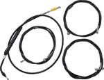 LA Choppers Standard Black Vinyl Handlebar Cable/Brake Hose Kit For Harley Davidson FLHR 1750 ABS 2021-2022 45.5 cm - 51 cm (18" - 20") - Black