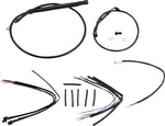 Burly Cable Line Kit for Ape Hanger Handlebars For Harley Davidson FLSB 1750 2019-2024 30.5cm (12") - Black