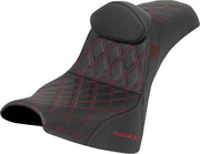 Saddlemen Pro Series SDC Performance Grip Seat For Harley Davidson FXBB 1750 ABS 2018-2020 Gripper - Black/Red
