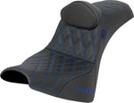 Saddlemen Pro Series SDC Performance Grip Seat For Harley Davidson FXBB 1750 ABS 2018-2020 Gripper - Black/Blue