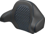 Saddlemen Dragon Scale Tour Pak Backrest Pad For Harley Davidson FLH 1868 ABS 2021 - Black/Blue