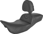 Saddlemen Roadsofa Extended Reach Plain Seat With Backrest For Harley Davidson FLHR 1584 2008 - Black
