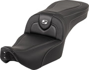 Saddlemen RoadSofa Seat For Harley Davidson RH 975 ABS 2022-2026 Carbon Fiber - Black