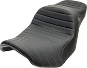 Slyfox Chariot Seat For Harley Davidson FLHX 1923 ABS 2024-2026 Classic Stitch/Silver Logo - Black
