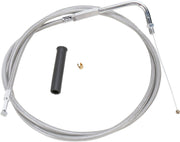 Drag Specialties Stainless Braided Throttle Cable For Harley Davidson FLHR 1340 1994-1995 127 cm (50") - Silver Unfinished