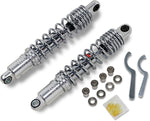 Drag Specialties Premium Ride-Height Adjustable Shocks For Harley Davidson FXLR1340 1987-1994 Rear 342.90 mm (13.50") - Black Chrome