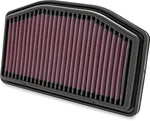 K&N High Flow Air Filter For Yamaha YZF-R1 1000 2009-2014 - Black Red