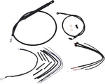 Burly Cable Line Kit for Ape Hanger Handlebars For Harley Davidson FLSB 1750 2019-2024 40.5cm (16") - Black
