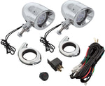 Show Chrome 2-3/8" LED Driving Light Kit For Suzuki S 50 Boulevard 2005-2009 Chrome Clear