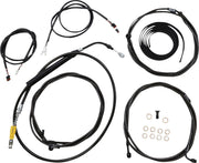 LA Choppers Midnight Complete Plug-and-Play Cable Kit For Harley Davidson FLHR 1750 ABS 2021-2022 38 cm - 43 cm (15" - 17") - Black/Clear-Coated