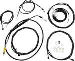 LA Choppers Complete Plug-and-Play Cable Kit For Harley Davidson FLHR 1750 ABS 2021-2022 38 cm - 43 cm (15" - 17") - Black/Clear-Coated