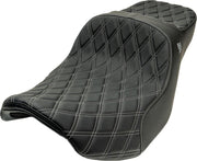 Slyfox Chariot Seat For Harley Davidson FLHX 1923 ABS 2024-2026 Double Diamond/Silver Logo - Black