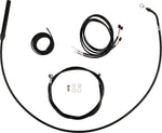 LA Choppers Complete Alternate Length Plug-and-Play Cable Kit For Harley Davidson FLH 1868 ABS 2021 38 cm - 43 cm (15" - 17") - Black/Clear-Coated