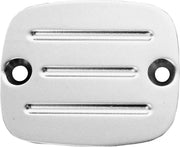 Accutronix Master Cylinder Cover with Milled Lines For Harley Davidson FLHR 1340 1996 Front - Chrome