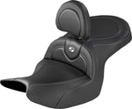 Saddlemen Roadsofa Seat With Driver Backrest For Honda GL 1800 ABS 2018-2021 Carbon Fiber - Black