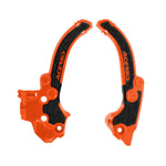 Acerbis X-Grip Frame Guards For KTM SX50 2024-2025 - Orange Black