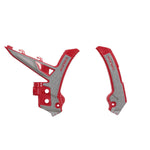 Acerbis X-Grip Frame Guards For Gas Gas EC 250 300 & EC 250 350 450 500 F 2024-2025 - Red Grey