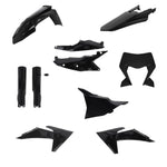 Acerbis Full Plastics Kit For KTM EXC 150 250 300 & EXC-F 250 350 450 500 & XC-W 125 150 250 300 2024-2025 - Black