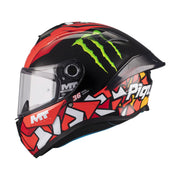 MT Targo S Piqueras B5 Gloss Motorcycle Helmet Red/Black